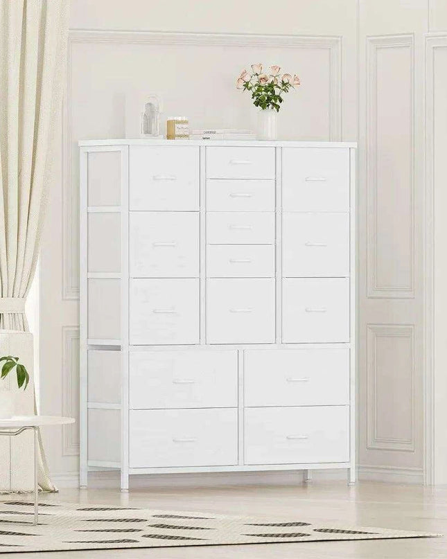 Elegant 15-Drawer Chest with Organizers for Stylish Bedroom Storage