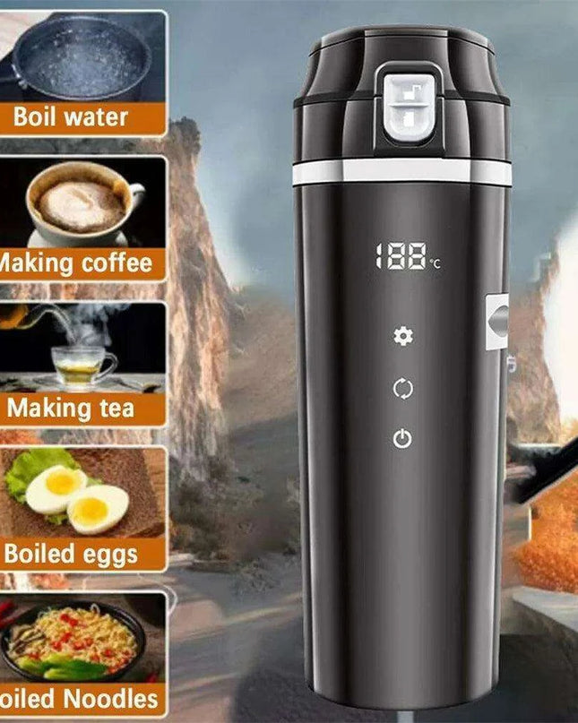 Smart 500ml Heated Travel Mug with Custom Temperature Control for Cars