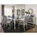 Silver Elegance Dining Set with Crystal Button Tufted Chairs