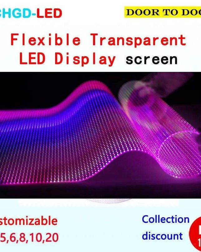 Customizable Transparent LED Film Display - Flexible Glass Screen with Direct Factory Pricing