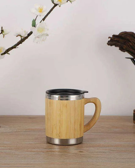 Personalized Eco-Friendly Bamboo Insulated Mug with Temperature Indicator