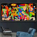 Picasso-Inspired Large Abstract Art Canvas - Vibrant Decor Piece with Waterproof Finish and Custom Sizing