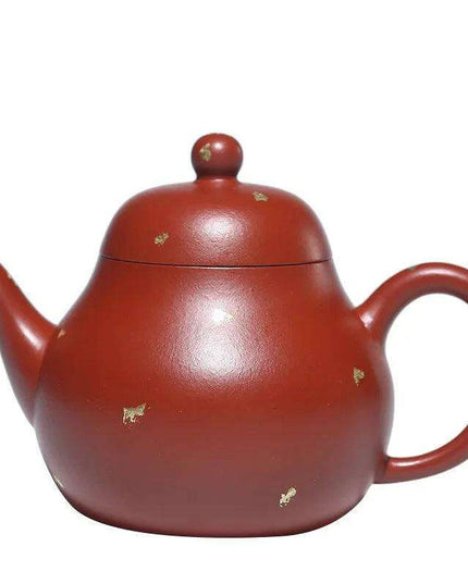 Elegant Purple Clay Teapot with Golden Accents for Refined Tea Enjoyment