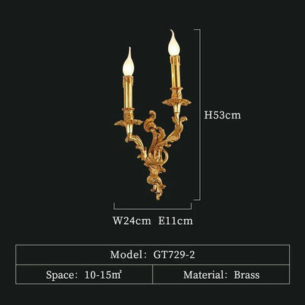 European Rococo Antique Brass Wall Light - Elevate Your Home's Elegance