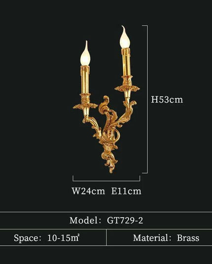 European Rococo Antique Brass Wall Light - Elevate Your Home's Elegance