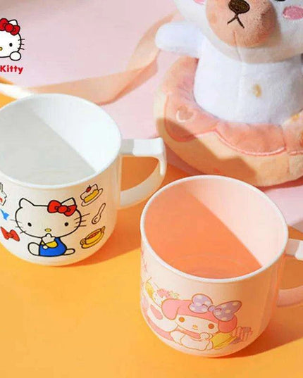 Sanrio Character Kids' Breakfast Water Cup Set Featuring Hello Kitty and My Melody - Fun and Whimsical Design