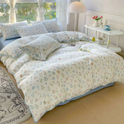 Floral Serenity Cotton Bedding Collection for Girls