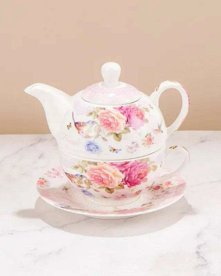 Elegant Floral Porcelain Tea Set for the Sophisticated Tea Connoisseur