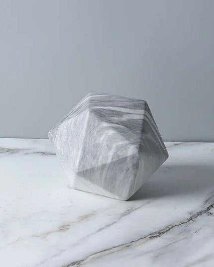 Elegant Marbled Ceramic Geometric Polyhedron Decorative Ball