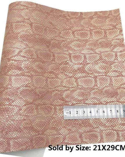 Glittery Pink Tiger & Serpent Faux Leather DIY Crafting Set