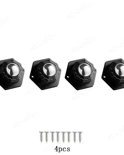 Versatile 360° Mini Swivel Caster Wheel Set - 4Pcs Stainless Steel & Nylon Adhesive Furniture Movers