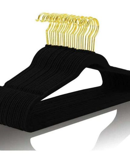 Elegant Teal Velvet Hanger Collection - 50 Premium Hangers with 360-Degree Gold Hooks