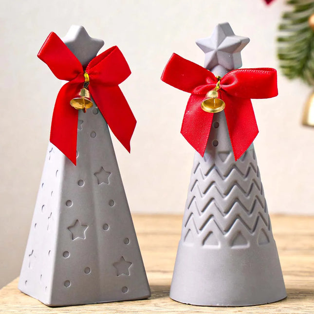 Tao Xi Christmas Ornament Pillar Silicone Candle Mold for DIY Crafts