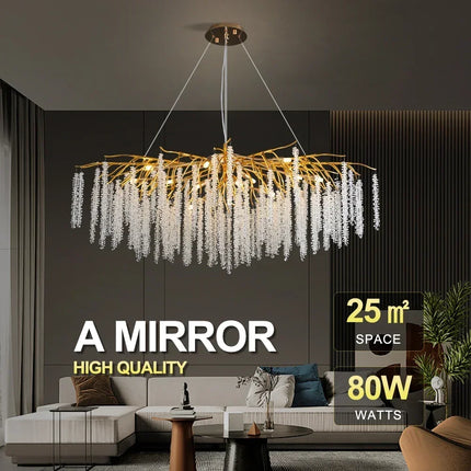 Twinkling Light Crystal LED Ceiling Chandelier - Elegant Pendant Lamp