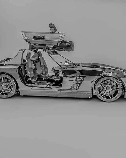 Butterfly Wing Metallic Sports Car 3D DIY Model Kit for Creative Builders