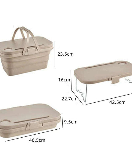 Ultimate All-in-One Picnic Basket for Outdoor Adventures - Compact and Versatile Storage Solution
