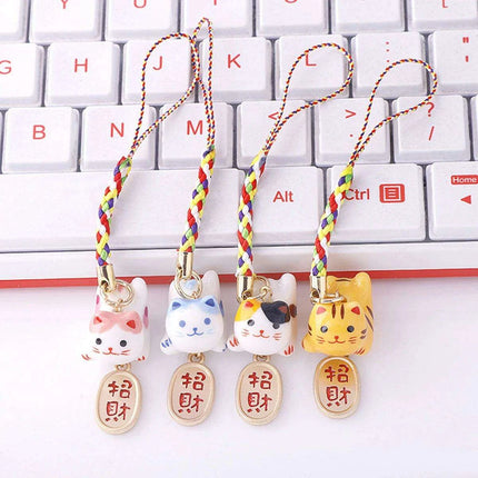 Charming Anime-Inspired Lucky Cat Ceramic Beads for Creative Jewelry Projects - 15x21mm Porcelain Essentials with Vertical Hole