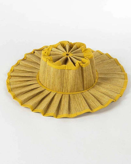 Chic and Practical Foldable Straw Sun Hat with Stylish Belt - Large Brim UV Protection for Outdoor Adventures