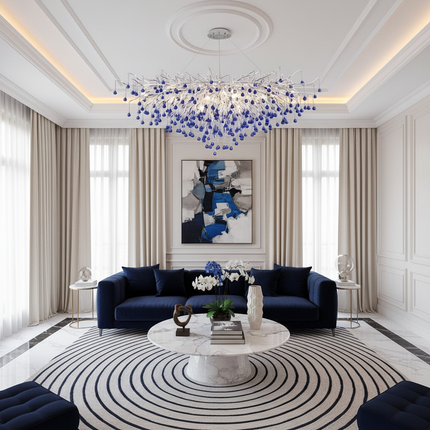 Branch Chrome Crystal Chandelier — Luxury Pendant, 11 Sizes