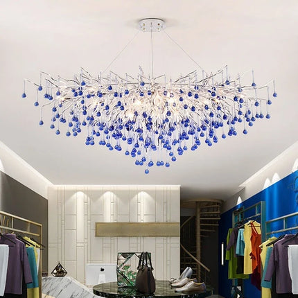 Branch Chrome Crystal Chandelier — Luxury Pendant, 11 Sizes