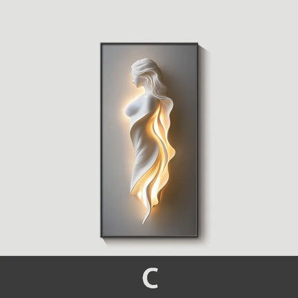 Modern Light Luxury Entrance Door Decoration Painting, Simple Abstract
