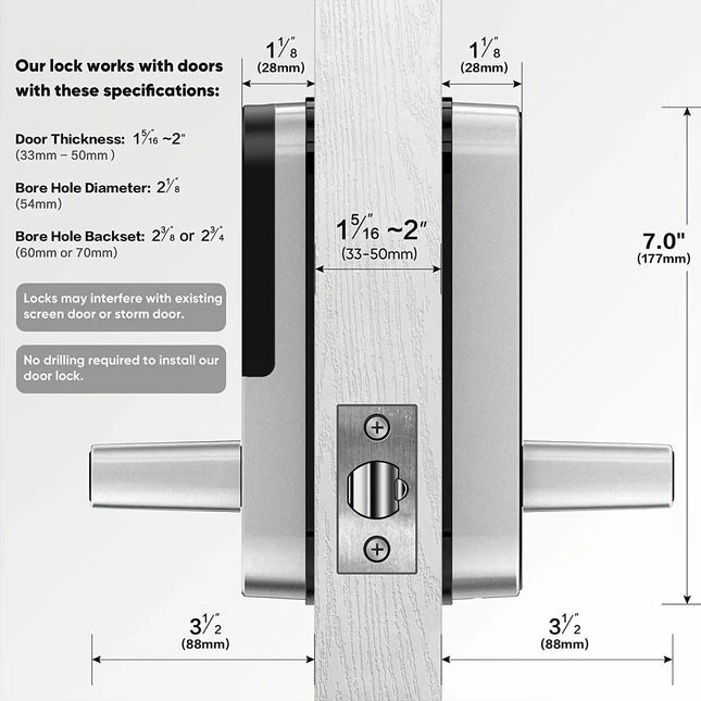 Smart Fingerprint Door Lock App Remote Control Keyless WIFI Digital To