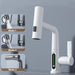 Digital Waterfall Faucet with Dual-Stream Sprayer and Temperature Display - Modern Bathroom Upgrade