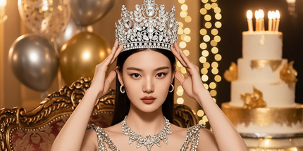 Luxury Rhinestone Tiara Crown – Bridal & Prom Hair Accessory