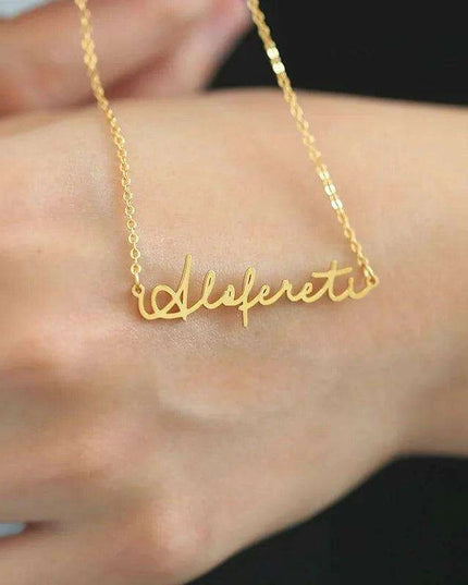 Custom Handcrafted Name Necklace with Personal Signature
