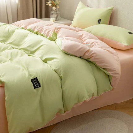 Minimalist Japanese-Inspired Duvet Cover Set with 2 Pillowcases - Luxurious & Cozy Bedding Experience