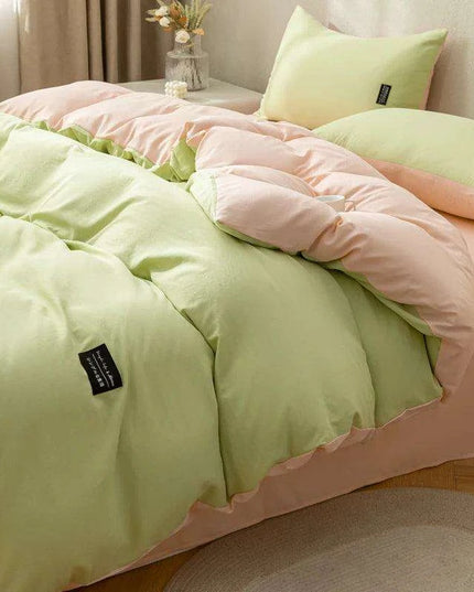 Minimalist Japanese-Inspired Duvet Cover Set with 2 Pillowcases - Luxurious & Cozy Bedding Experience