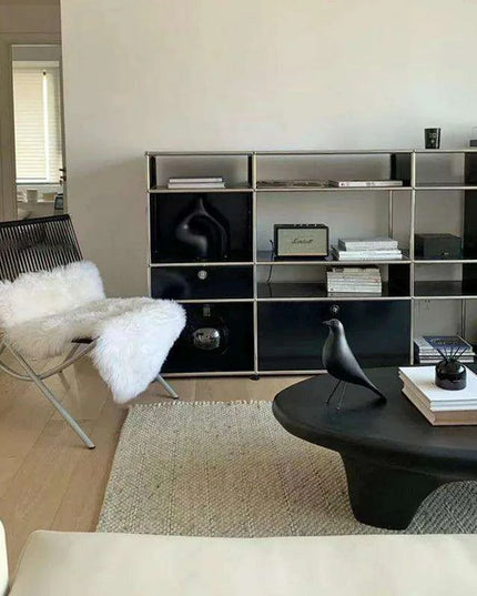 Minimalist Japanese-Inspired Oval Coffee Table