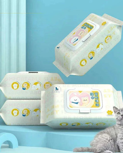 Pet Dental Care & Hygiene Wipes for Dogs and Cats - 80 Count