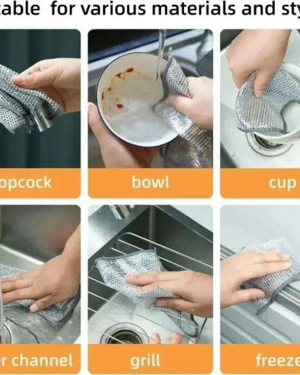 Ultra-Durable Double-Layer Microfiber Cleaning Cloths - Non-Scratch Dish Rags for Home and Kitchen, Available in Sets of 5/10/15/20