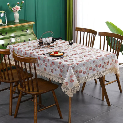 Lace Embroidery Tablecloth — Luxury Wedding & Dining Table Cover