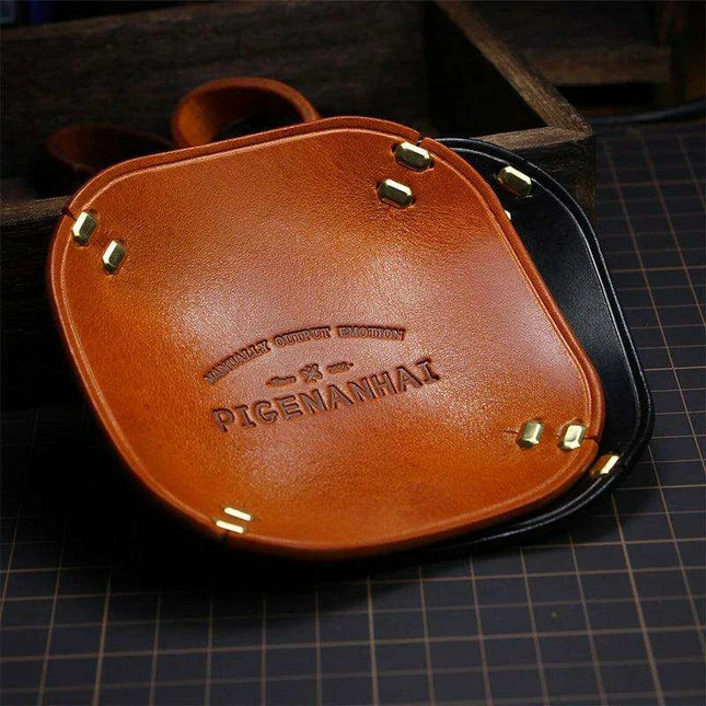 Sophisticated Italian Leather Desk Organizer - Stylish Storage for Your Essentials