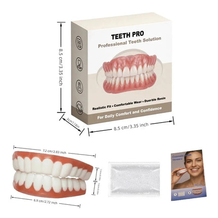 New Soft Silicone Upper & Lower Dentures Comfort Realistic False Teeth Bright Smile Oral Teeth Appliance For Daily Adult Use new-soft-silicone-upper-lower-dentures-comfort-realistic-false-teeth-bright-smile-oral-teeth-appliance-for-daily-adult-use