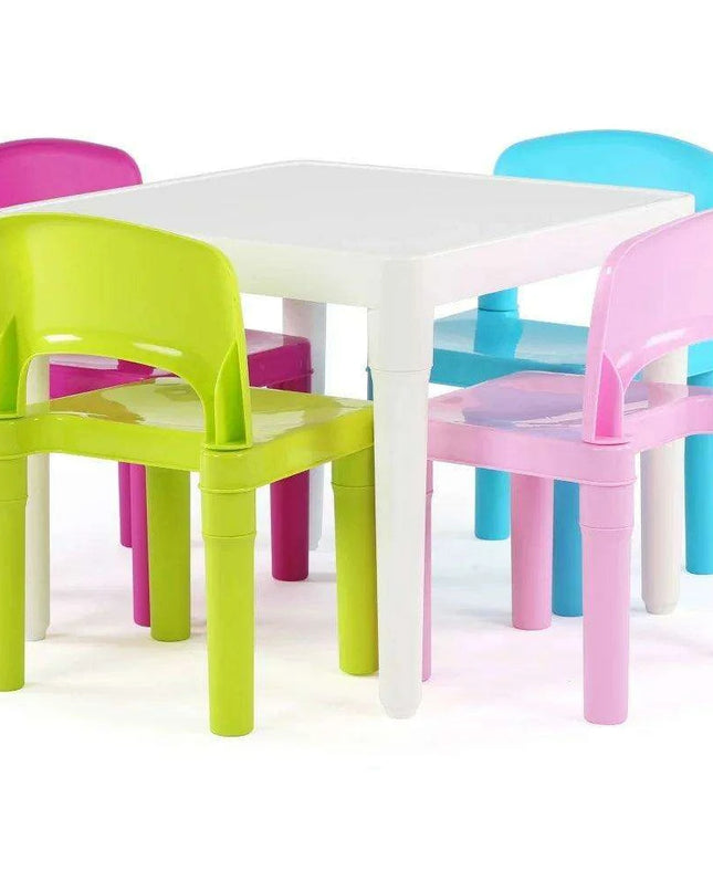Pastel Kids' Activity Table and Chairs Set - Encourage Imagination