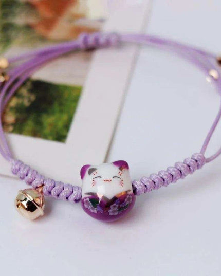 Charming Red Cord Lucky Cat Bracelet - A Thoughtful Gift for Women and Girls