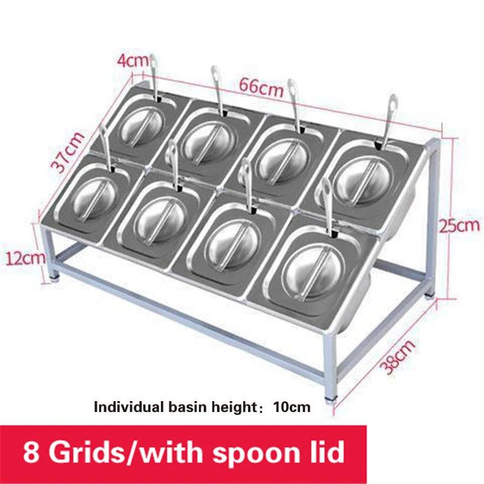 Milk Tea Shop Organizational Marvel: Multi-Grid Portion Basin Rack for Streamlined Efficiency