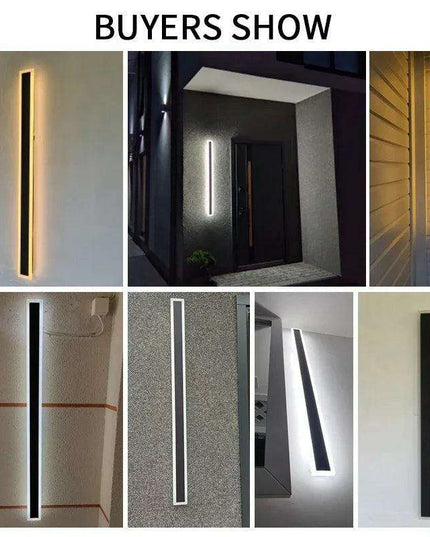 Modern Black LED Nordic Wall Sconce with Remote for Indoor and Outdoor Ambiance