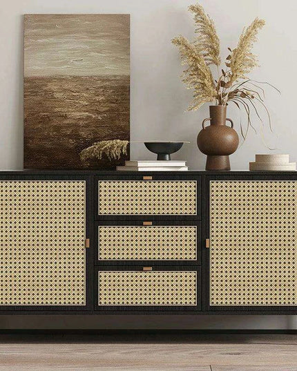 Bamboo Pattern Waterproof Rattan Contact Paper for DIY Furniture Renovation and Cabinet Decor