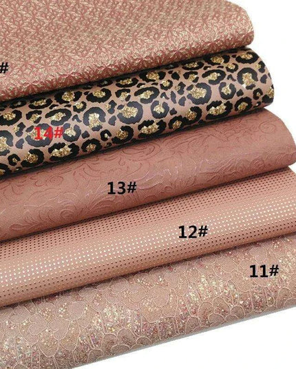 Glittery Pink Tiger & Serpent Faux Leather DIY Crafting Set