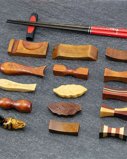 Eco-Friendly Japanese Wooden Chopstick Holder - Elegant Dining Accessory