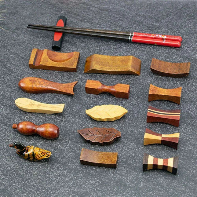 Eco-Friendly Japanese Wooden Chopstick Holder - Elegant Dining Accessory