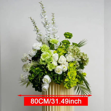 Artificial Flower Row – Rose, Hydrangea & Delphinium | Wedding & Event Decor
