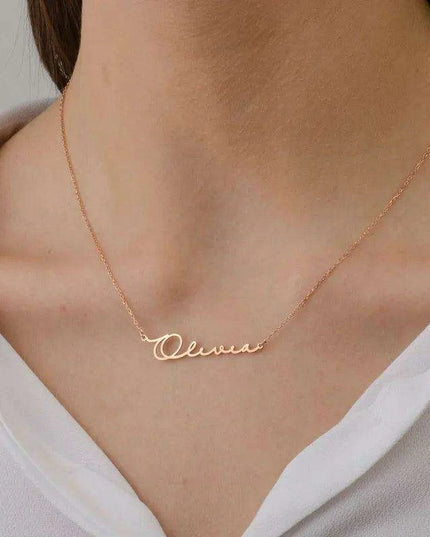 Custom Handcrafted Name Necklace with Personal Signature