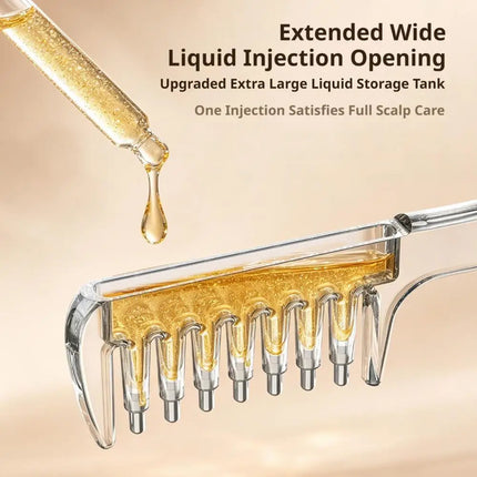 Transparent Scalp Oil Applicator Comb with Liquid Reservoir