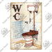 Quirky Retro Toilet Metal Wall Art for Vintage Bathroom Decor