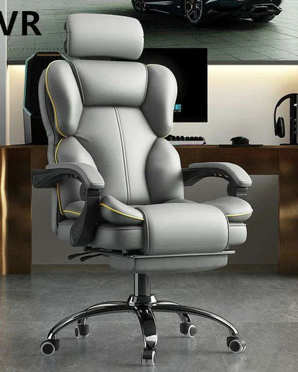 Ultimate Ergonomic Office and Gaming Chair with Adjustable Backrest and Footrest